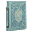Saved by Grace Eph. 2:8 Bible Cover Fashion Teal Medium