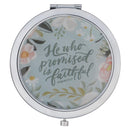 He Who Promised Is Faithful Heb. 10:23 Mirror Compact