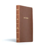KJV Grote Letter Dunne Lijn Bijbel (Waarde Editie) - Bruin LeatherTouch