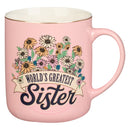 World's Greatest Sister Pink Daises