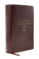 NASB Charles F. Stanley Life Principles Bible (2nd Edition) (Comfort Print)-Burgundy Leathersoft Indexed