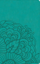 Span-RVR 1960 Ultrathin Bible (Biblia Ultrafina)-Teal LeatherTouch Indexed