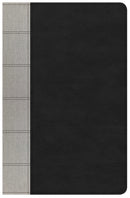 KJV Large Print Personal Size Reference Bible-Black/Gray Deluxe LeatherTouch
