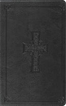 ESV Thinline Bible-Charcoal Celtic Cross Design TruTone