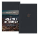 KJV God Keeps His Promises Study Bible-Slate Leaf Hardcover