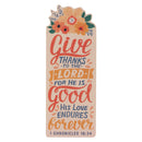 Give Thanks Floral - 1 Chronicles 16:34