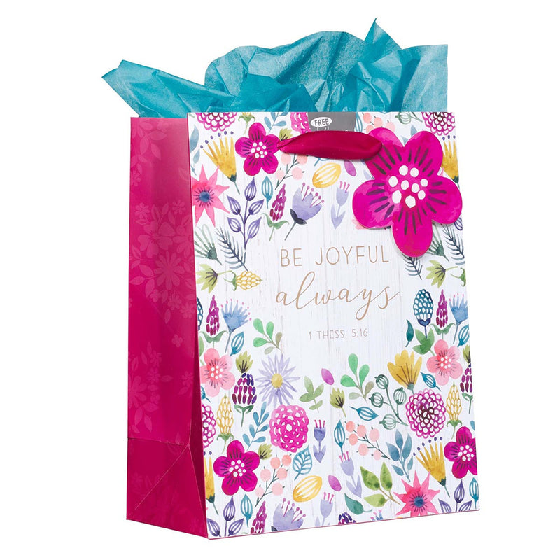 Cadeautas MD Veelkleurig Wees altijd vrolijk 1 Thess. 5:16