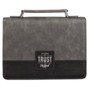 Trust in the Lord Prov. 3:5 Bible Cover Classic Gray/Black.
