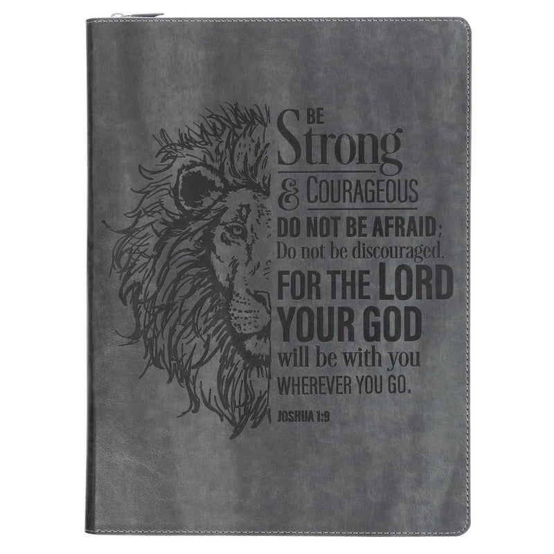 Padfolio Black Be Strong and Courageous Josh. 1:9