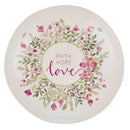 Faith, Hope, Love Pink Floral
