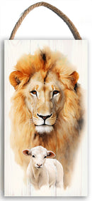 Leeuw en het lam (Leeuw en het lam) hangbord