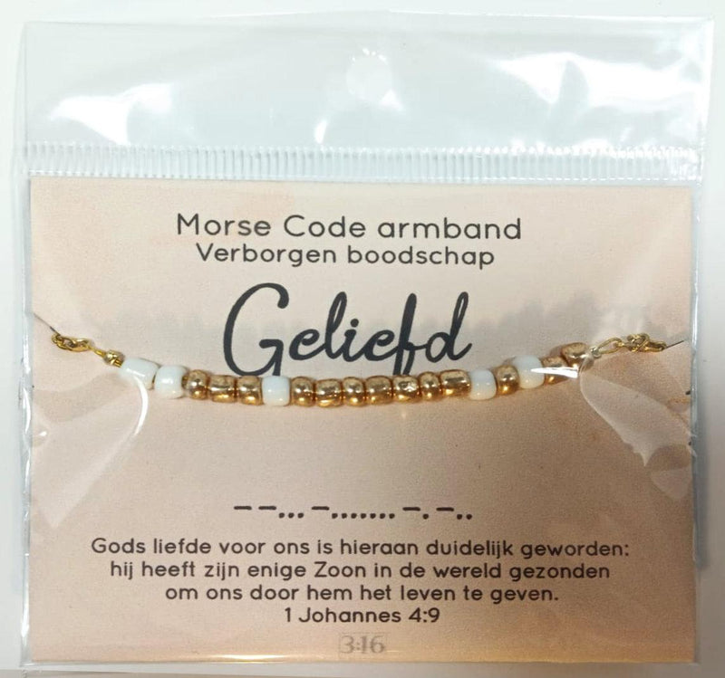 Geliefd morsecode bracelet