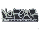 No Fear car emblem- Silver colored