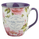 Noble Things Prov. 31:29 Mug Pink Floral