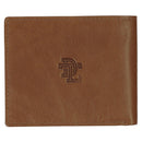 Wallet Leather Tan Be Strong and Steadfast Deut. 31:6