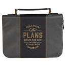 I Know the Plans Jer. 29:11 Bible Cover Classic Two-tone Black/Gray