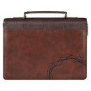 Crown of Thorns/Amazing Grace Isa. 53:5 Bible Cover Classic Brown Two-tone