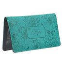 Checkbook Cover Teal Floral Hope