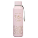 Water Bottle SS Pink With God Matt. 19:26