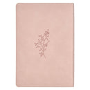 KJV Bible Thinline LP Faux Leather Flowers, Pink