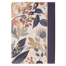 NLT The Spiritual Growth Bible Faux Leather Navy with leaves