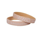 WWJD silicone bracelet peach