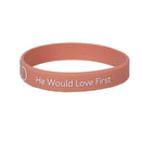 WWJD silicone bracelet violet