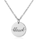 Blessed hetting zilver stainless steel