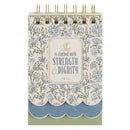 Strength And Dignity Prov. 31:25 Spiral Notepad SM Blue Floral