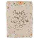 Consider How the Wildflowers Grow Luke 12:27 Clipboard w/Pad Coral Floral