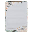 He Who Promised is Faithful Heb. 10:23 Clipboard w/Pad Blue Floral
