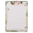 But the Lord Stood With Me 1 Tim. 4:17 Clipboard w/Pad Green Floral