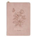 Be Still Journal Classic Zip Pink