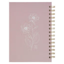 Dusty Mauve Floral Be Joyful 1 Thess. 5:16 Journal Spiral