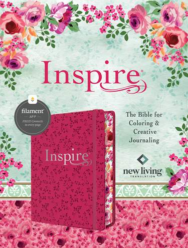 NLT Inspire Bijbel Filament Enabled Edition-Pink Peony Hardcover LeatherLike
