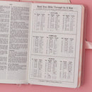 NKJV Eenvoudig Charmante Bijbel met Lint Sluiting - Blauwgroen Leerzacht Hardcover