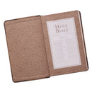 KJV Bible Giant Print Standard-size Faux Leather, Brown Two-tone