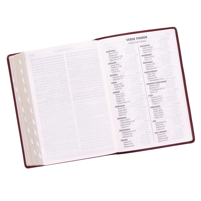 KJV Bible Super Giant Print Faux Leather, Burgundy