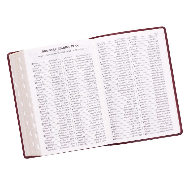 KJV Bible Super Giant Print Faux Leather, Burgundy