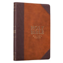 KJV Bible Thinline LP Faux Leather, Brown Two-tone