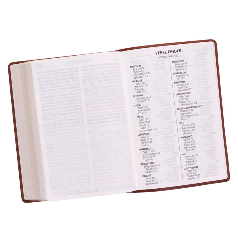 KJV Bible Super Giant Print Faux Leather, Saddle Tan
