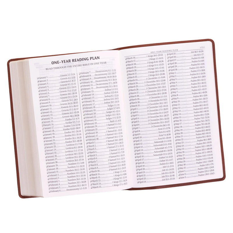 KJV Bible Super Giant Print Faux Leather, Saddle Tan