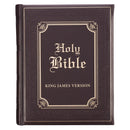 KJV Family Bible Faux Leather Padded HC, Dark Brown