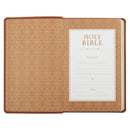KJV Bible Gift Edition Faux Leather, Saddle Tan