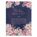 She is Blessed Navy Floral Guided journa