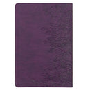 KJV Bible Thinline LP Faux Leather, Purple Floral