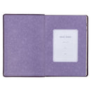 KJV Bible Thinline LP Faux Leather, Purple Floral