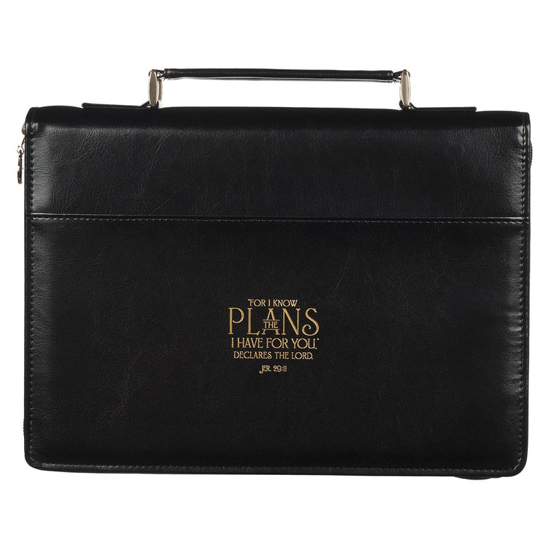 Hoop en een toekomst Jer. 29:11 Bijbelcover Mode Zwart Bloemen.