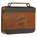 Two-Tone Man of God 1 Tim. 6:11 Bible Cover Classic Brown .