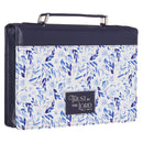 Trust Prov. 3:5 Bible Cover Fashion Blue Floral